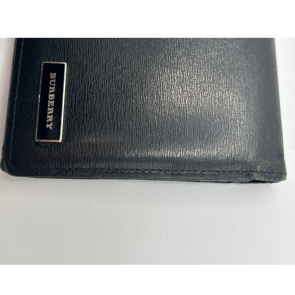 BURBERRY Check Leather Trifold Wallet‎ #357